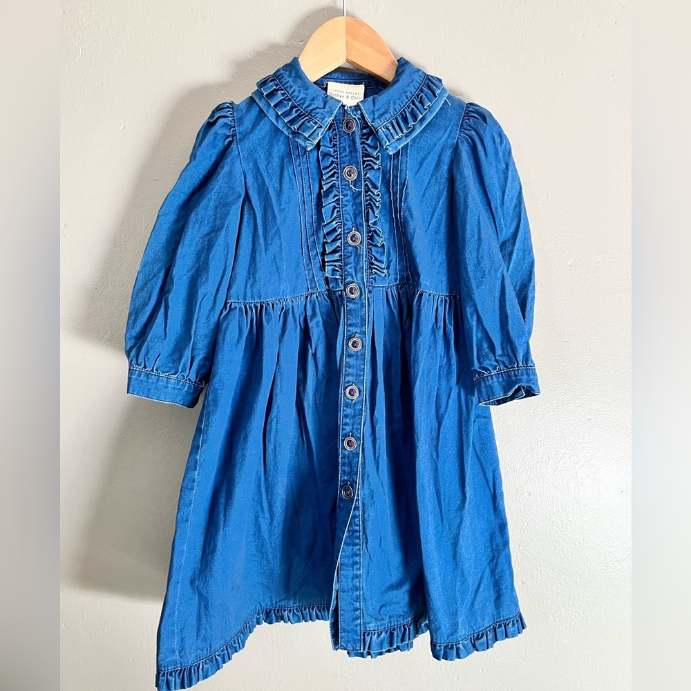 Vintage Laura Ashley Mother & Child denim dress 3T